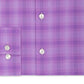 Camisa xadrez masculina Kenneth Cole Reaction Slim Fit com botões, roxa, tamanho 16x34-35