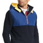 Tommy Hilfiger Moletom com capuz masculino com blocos de cores e zíper de um quarto, azul-marinho, vários tamanhos M
