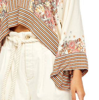 Blusa Mix n Match Feminina Free People Branca Tamanho X-S