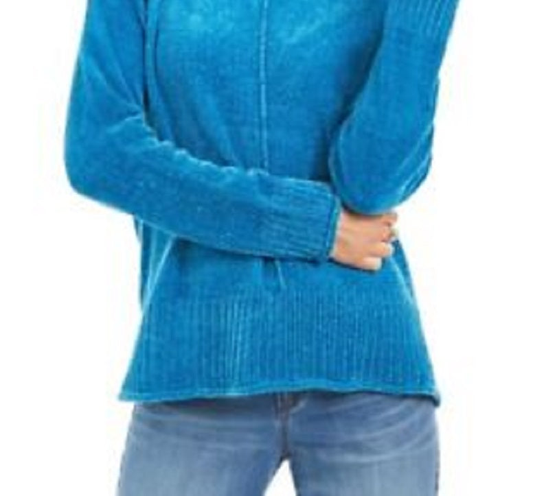 Suéter chenille feminino Style &amp; Co azul tamanho pequeno P