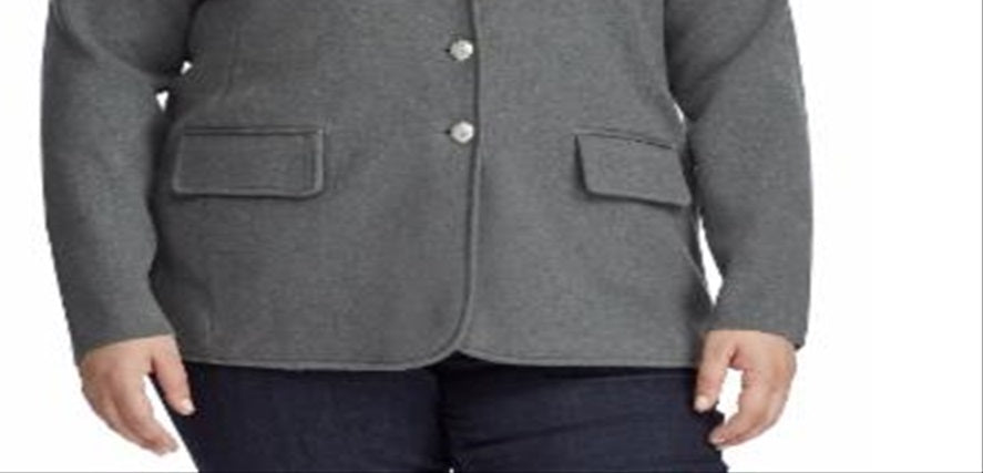 Blazer de malha Ralph Lauren feminino cinza tamanho 3X