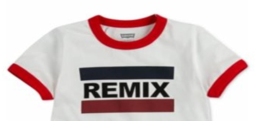 Camiseta Levi's Daddy &amp; Me Collection Little Boy's Remix Graphic Cotton, branca, tamanho 4