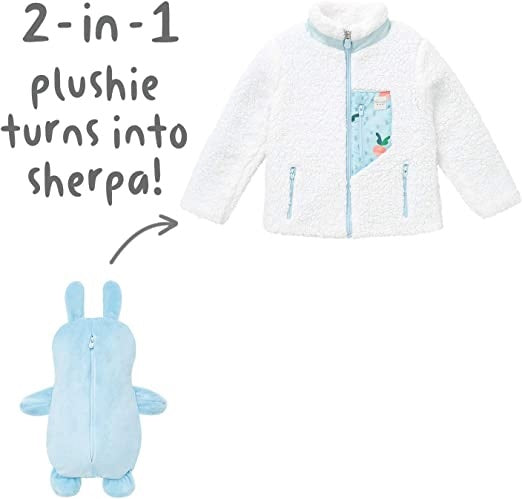Jaqueta Sherpa Cubcoats Big Girl's Benne the Bunny Branca