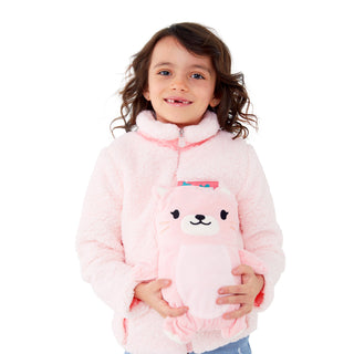 Cubcoats Big Girl's Kali the Kitty Sherpa Jacket Pink Size 6-7