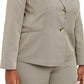 Le Suit Feminino Plus Size Calça Listrada em Tons de Perna Reta Tamanho 16W Marrom