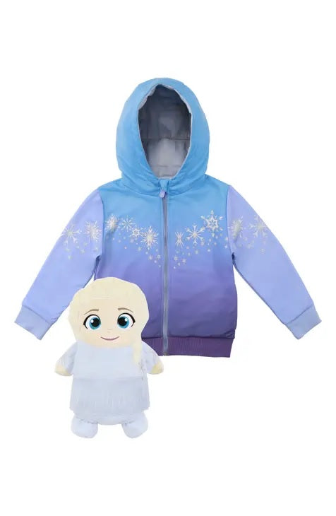 Cubcoats Transformando 2 em 1 X Disney Frozen(TM) Elsa 2 em 1 Bicho de Pelúcia com Capuz Azul