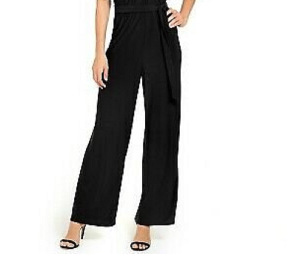 Macacão feminino NY Collection com frente torcida, preto, tamanho pequeno XS
