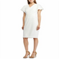 Vestido Ralph Lauren Feminino Crepe Manga Curta Branco Tamanho 0