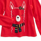 Camiseta infantil de algodão com estampa de lhama First Impressions para meninas, tamanho 4T, vermelha