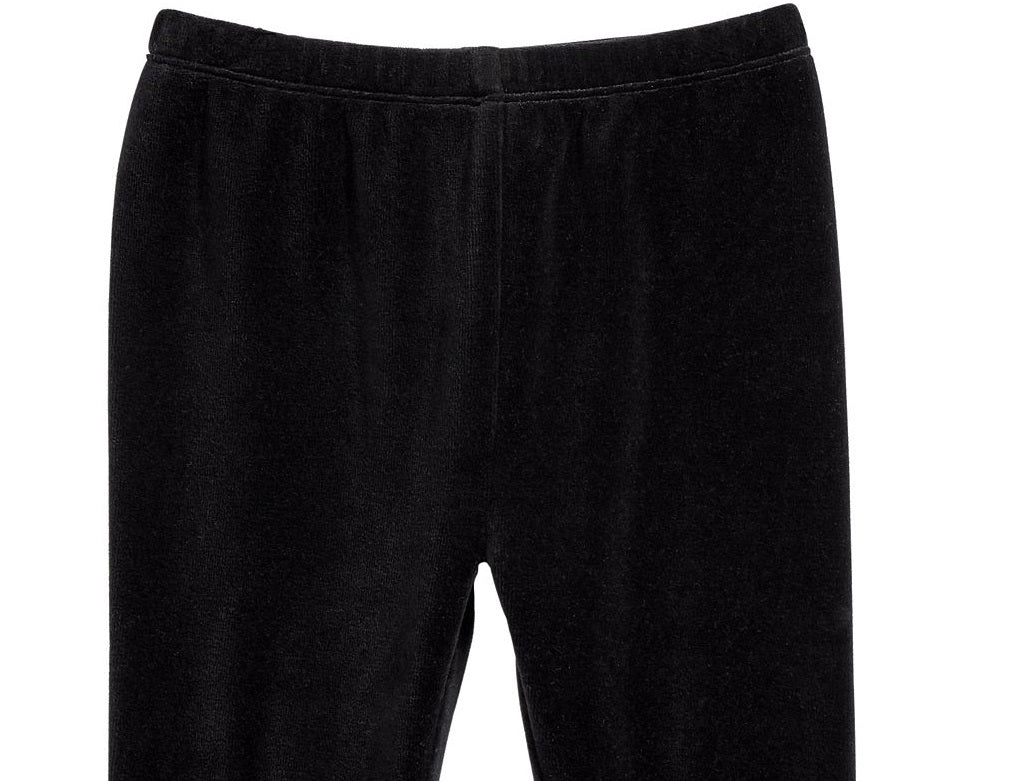 Leggings de veludo para meninas First Impressions, pretas, tamanho 4T