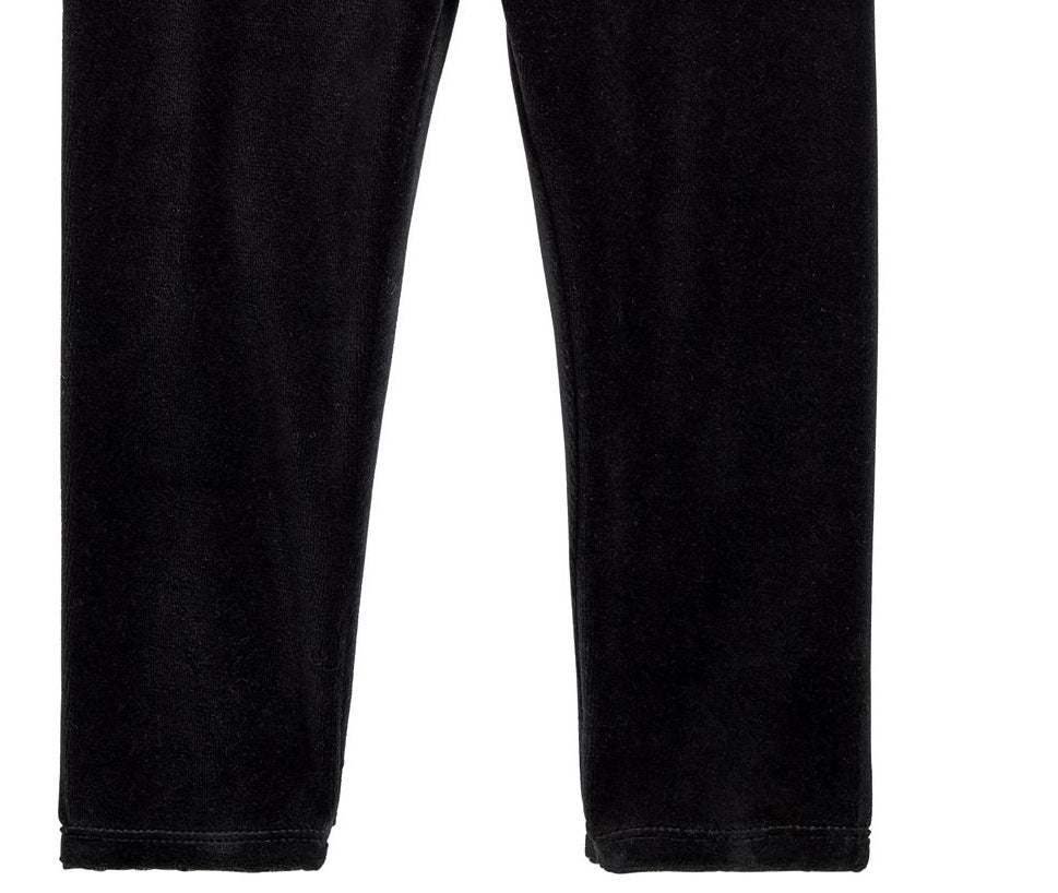 Leggings de veludo para meninas First Impressions, pretas, tamanho 4T