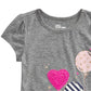 Camiseta infantil com balões da Epic Threads, cinza, tamanho 5