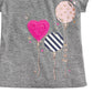Camiseta infantil com balões da Epic Threads, cinza, tamanho 5