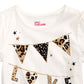 Camiseta infantil feminina Epic Threads Love Flags, branca, tamanho 2T