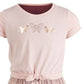 Vestido de borboleta com amarração frontal para meninas Epic Threads, rosa, tamanho 6