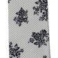 Lenço de bolso formal floral Linden masculino Four in Hand cinza tamanho regular