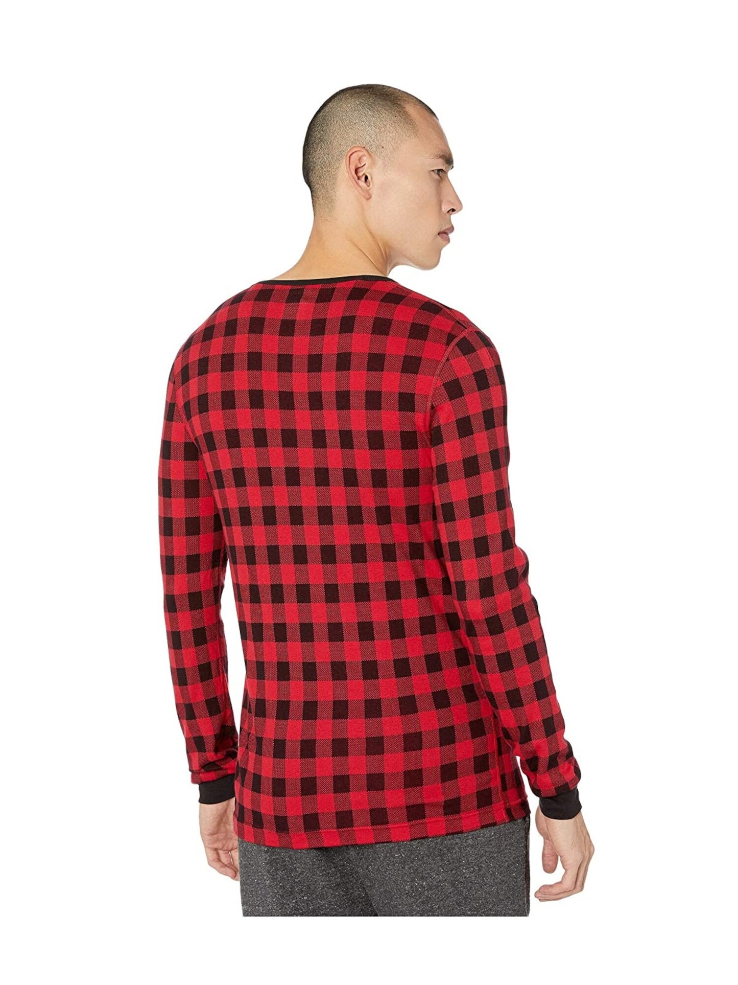 2(X)IST Cueca Henley Masculina Essential Manga Longa Vermelha Tamanho X-Grande