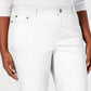 Bermuda feminina Charter Club Plus Cotton Blend, branca, tamanho 18W