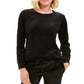 Moletom de veludo feminino Karen Scott, preto, tamanho pequeno GG