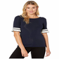 Blusa Ralph Lauren Feminina com Babados Azul Tamanho Grande
