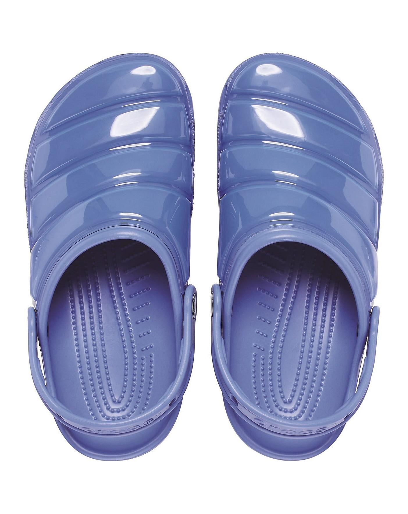 Sandália Crocs Classic Neo Puff Clog Masculina Roxa Tamanho 5/7