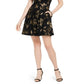 Vestido feminino Vince Camuto com estampa metálica evasê, preto, tamanho 8