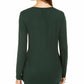 Blusa feminina de manga comprida estilo &amp; co, verde, tamanho pequeno