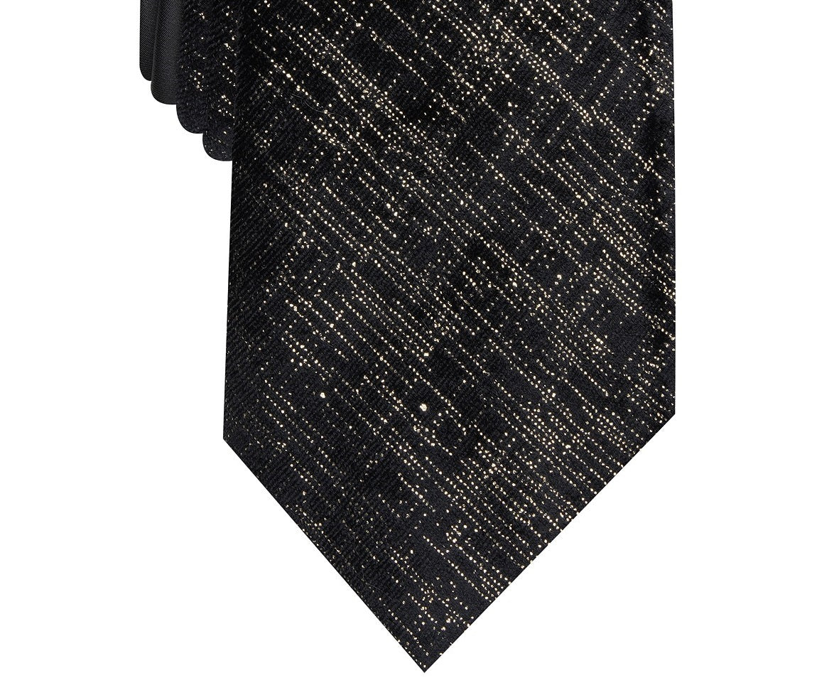 Gravata abstrata Valdosta masculina Perry Ellis preta tamanho regular
