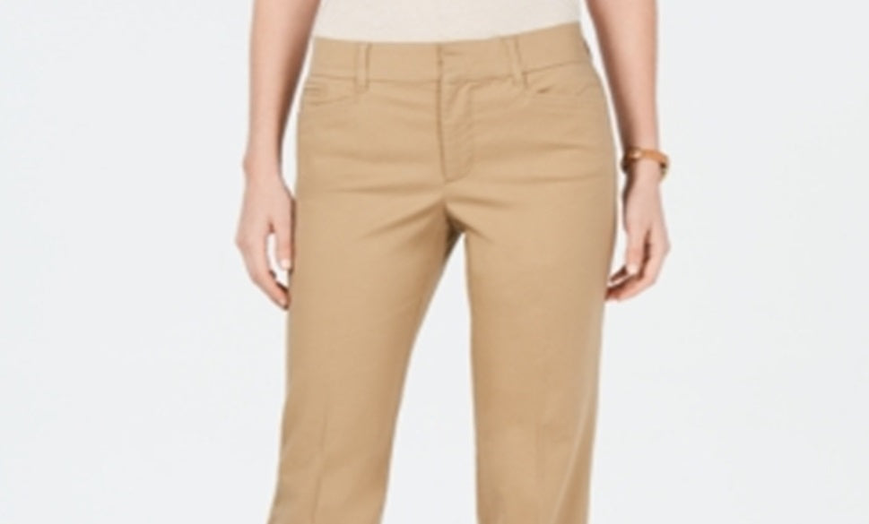 Calça feminina Charter Club com controle de barriga, marrom, tamanho 18