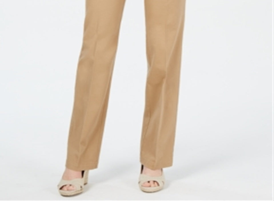 Calça feminina Charter Club com controle de barriga, marrom, tamanho 18