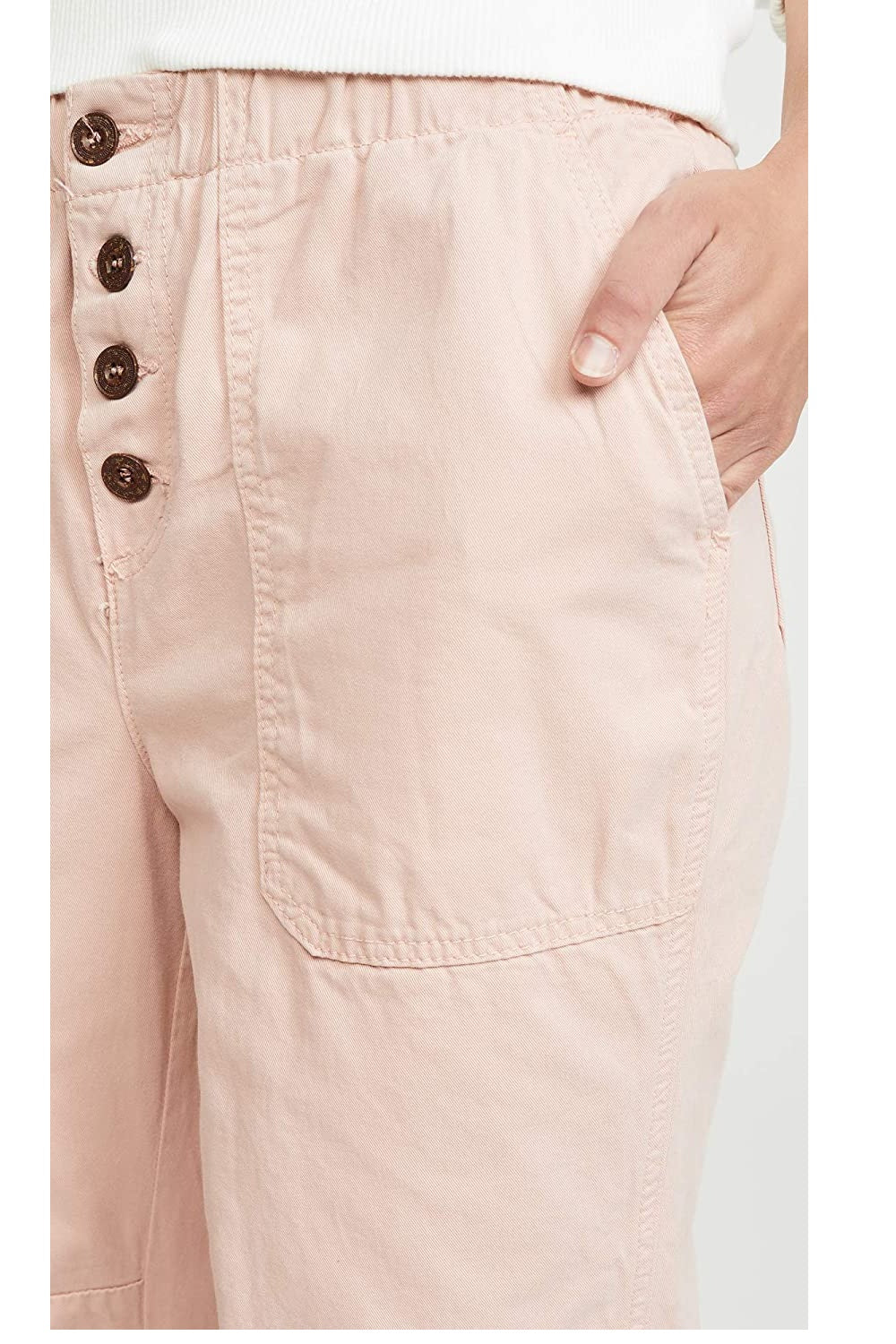 Calça feminina de cintura alta Free People rosa - tamanho P