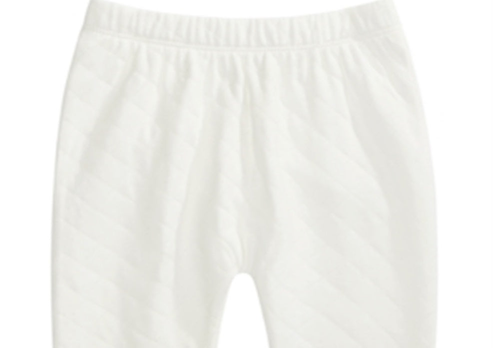 Calça acolchoada First Impressions para bebê menina, branca, tamanho 6-9 meses