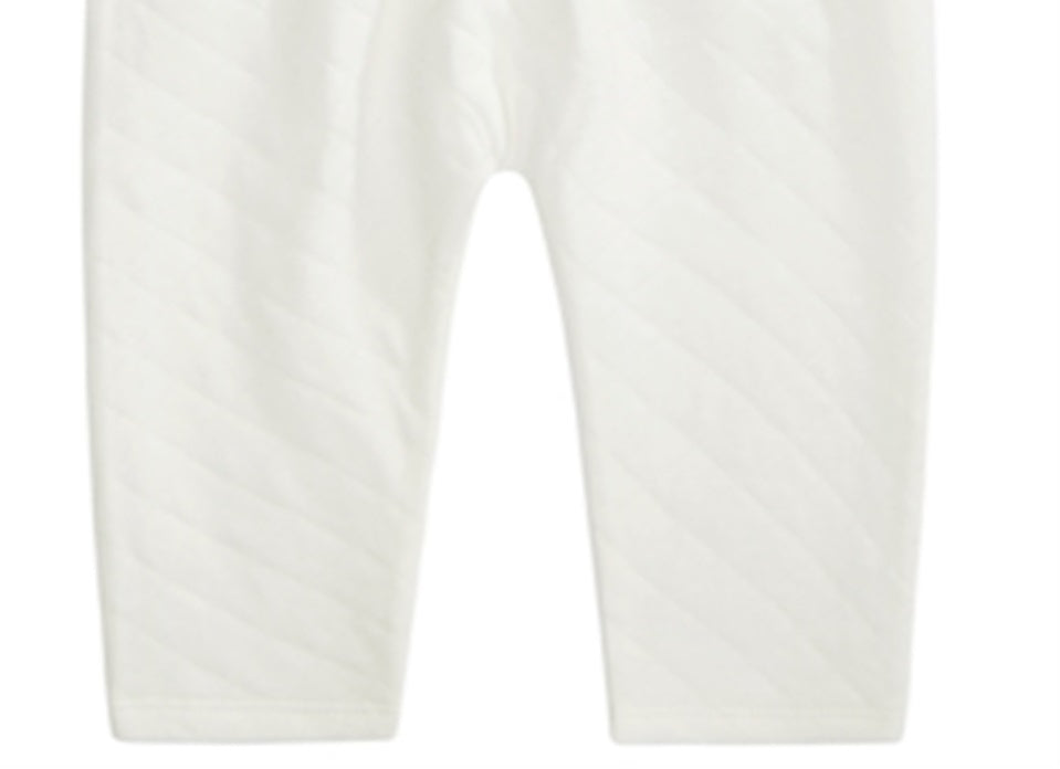Calça acolchoada First Impressions para bebê menina, branca, tamanho 6-9 meses