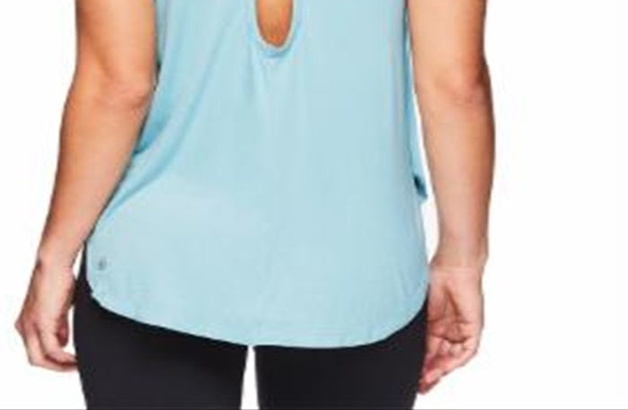 Regata feminina Gaiam Gianna com recorte nas costas, tamanho grande, menta