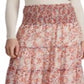 Saia feminina Ralph Lauren Georgette Peasant vermelha tamanho 4 P