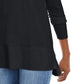 Suéter túnica feminino Maison Jules com decote em V, preto, tamanho pequeno