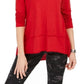 Estilo &amp; Co Feminino Algodão Cano Alto Baixo Vermelho Tamanho P