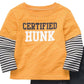 Conjunto de calças listradas Carter's Toddler Boy's Certified Hunk, amarelo, tamanho 4T