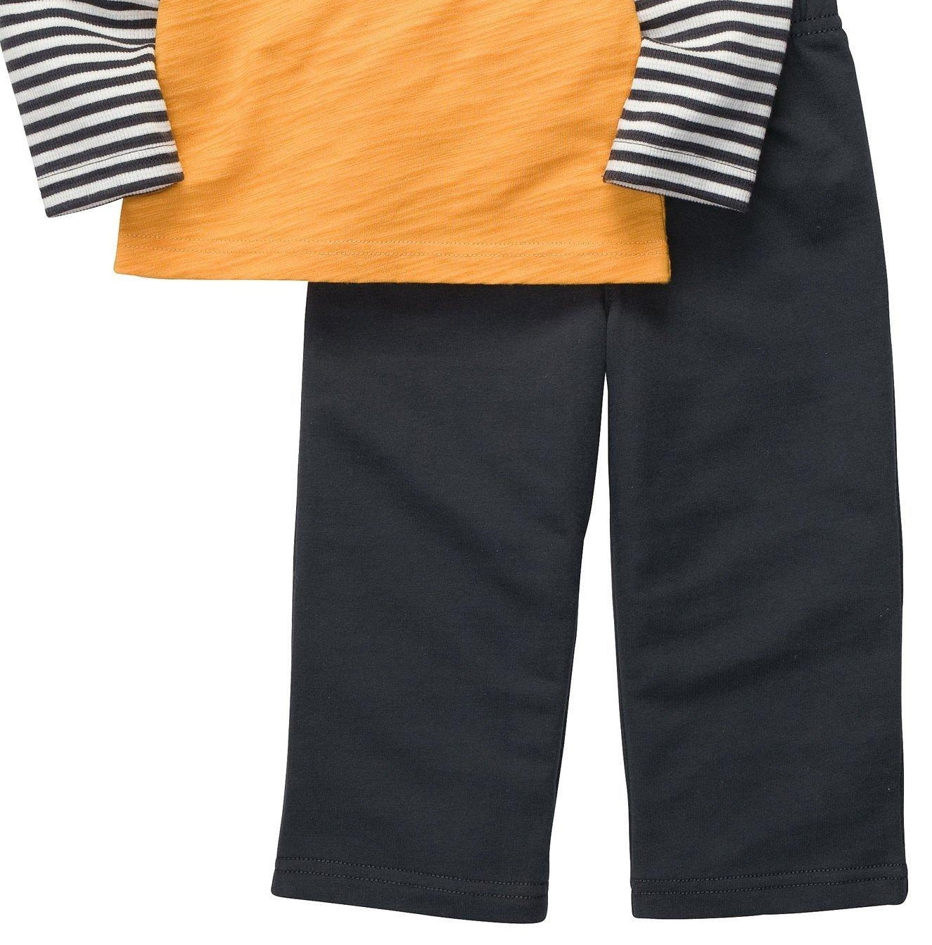 Conjunto de calças listradas Carter's Toddler Boy's Certified Hunk, amarelo, tamanho 4T