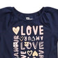 Camiseta infantil Epic Threads Little's Love - Azul Peacoat, tamanho 6