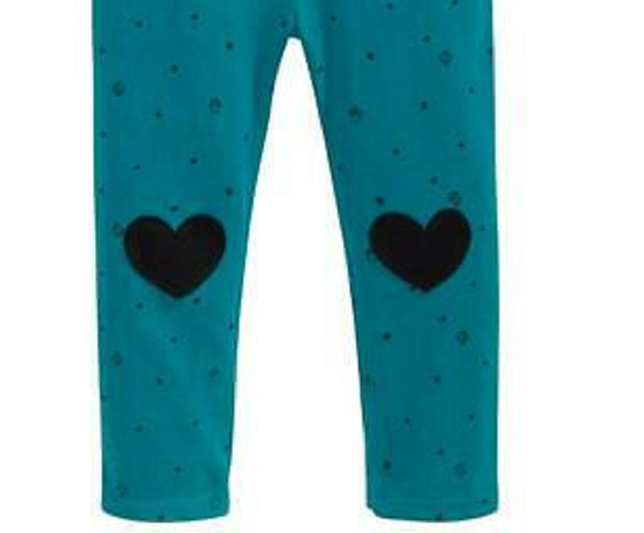 Leggings estampadas de corações para bebês First Impressions, tamanho 24 meses, verde