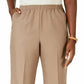 Calça feminina Karen Scott, marrom, tamanho pequeno, P/M