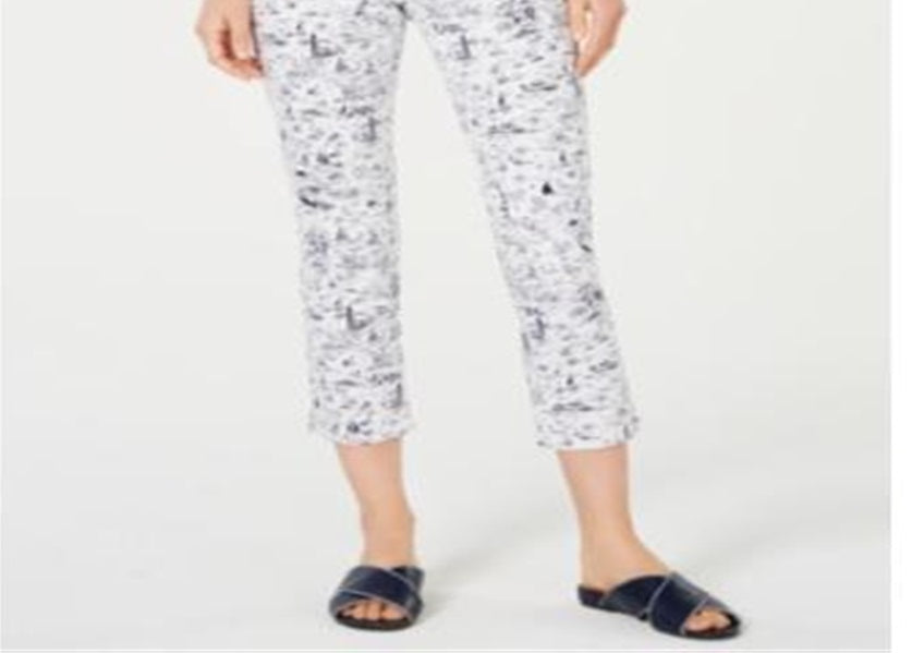 Calça jeans Capri Bristol estampada feminina Charter Club, azul, tamanho 8