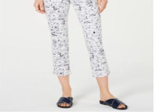 Calça jeans Capri Bristol estampada feminina Charter Club, azul, tamanho 8