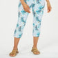 Calça Capri Estampada Feminina Charter Club Azul Tamanho 12 Petite