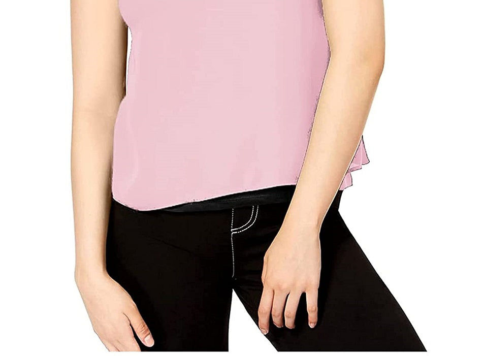Top feminino Bar III Keyhole rosa tamanho X-G