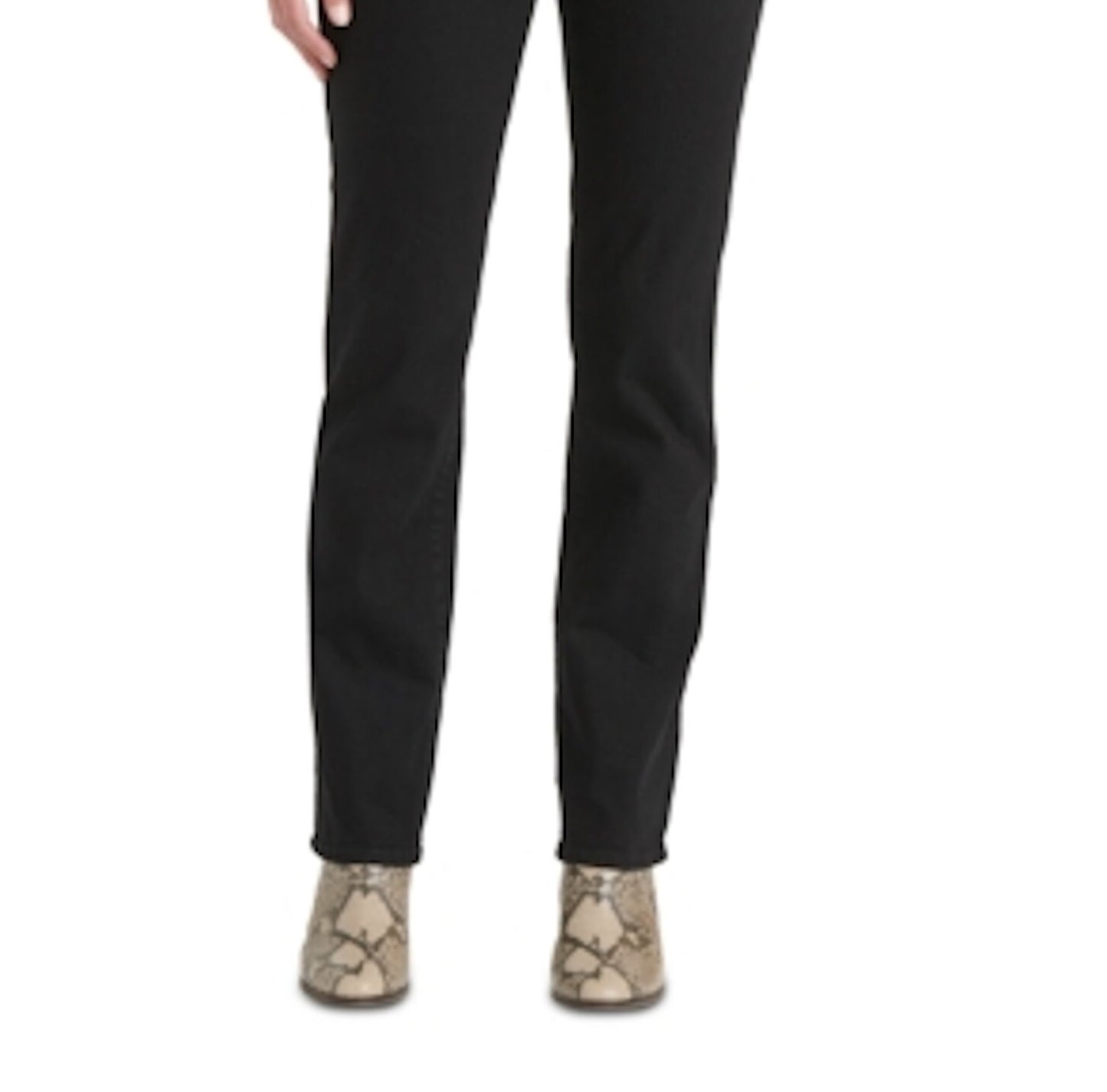 Calça jeans feminina Lucky Brand reta preta tamanho 31