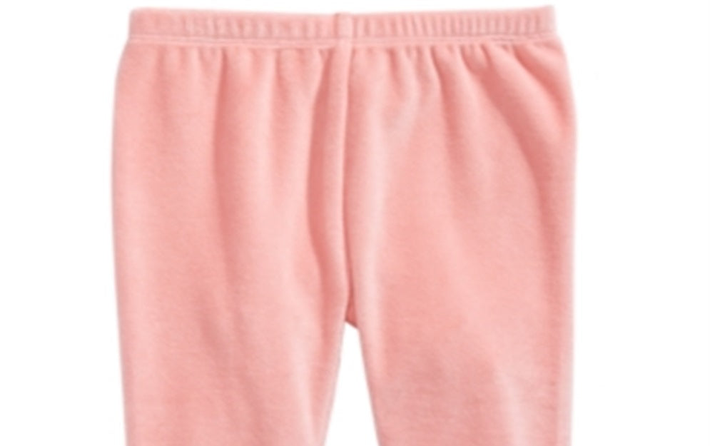 Leggings de veludo para bebê menina First Impressions rosa tamanho 18 meses
