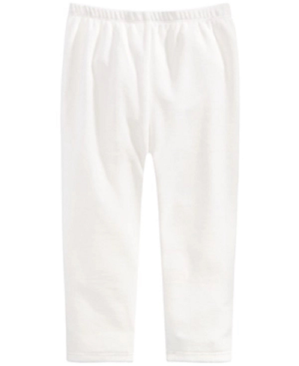 Leggings de veludo para bebê First Impressions para meninas, branca, tamanho 4T