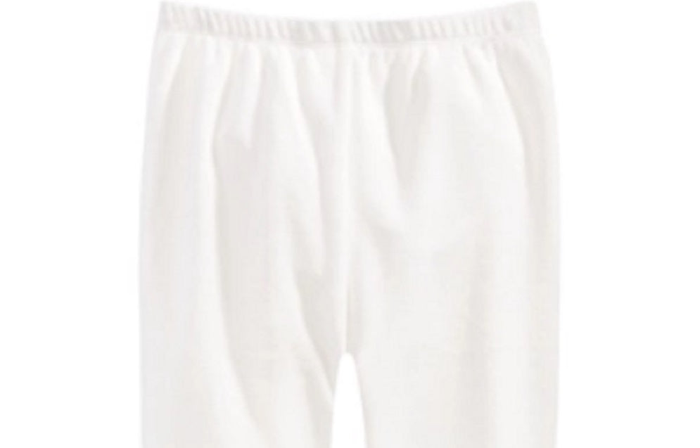 Leggings de veludo para bebê First Impressions para meninas, branca, tamanho 4T